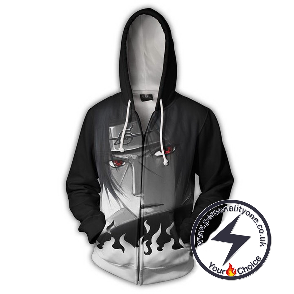 Naruto Itachi Uchiha Zip Up Hoodie Jacket